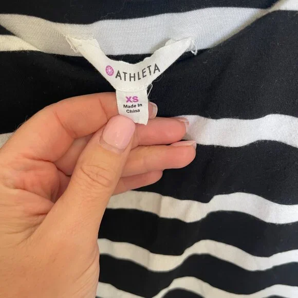 Athleta Black and White Striped Maxi Tank Dress - XS - Picture 5 of 7